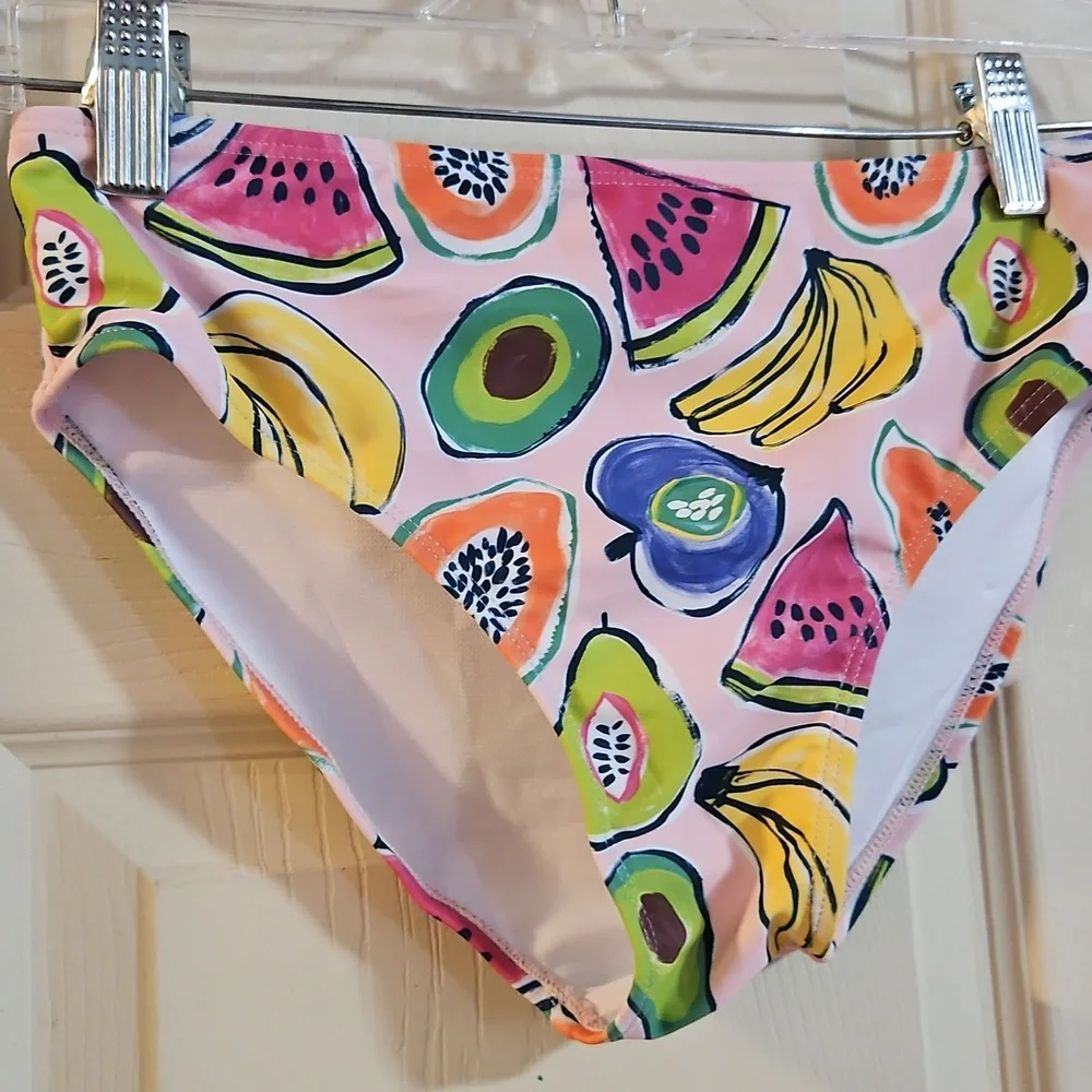 Andy & Evan Girls' Two-Piece Swimsuit: FRUIT PRINT: NEW WITH TAGS:SIZE L (12/14)